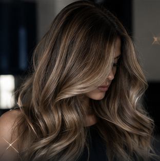 Imagen editorial ilustrativa: Balayage y coloración